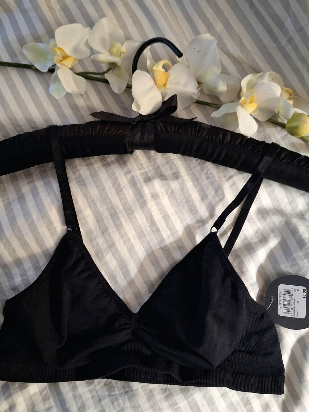 NWT Shimera Black Seamless Bralette M Nordstrom